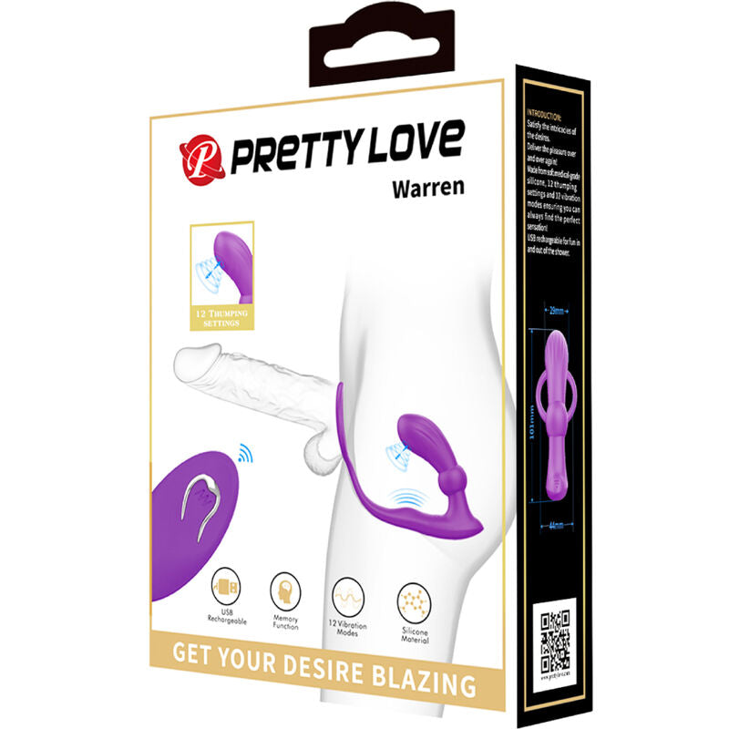 Pretty Love Anel Anal e Vibrador Warren Violet