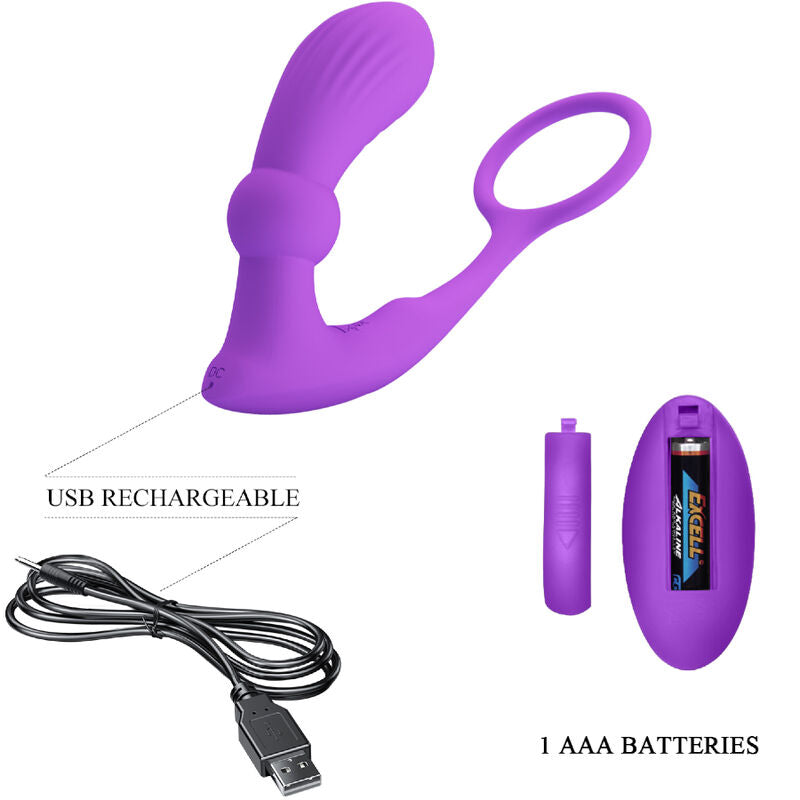 Pretty Love Anel Anal e Vibrador Warren Violet