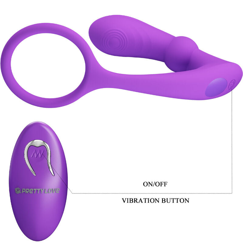 Pretty Love Anel Anal e Vibrador Warren Violet