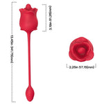 Armony - Estimulador de Sucção e Vibrador 2 em 1 Rosa 10 Modos com Cauda Vermelha
