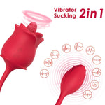 Armony - Estimulador de Sucção e Vibrador 2 em 1 Rosa 10 Modos com Cauda Vermelha