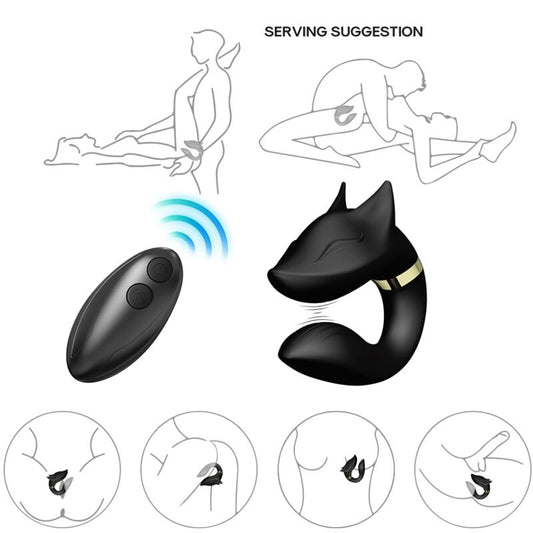 Armony - Vibrador Fox para Casais Controle Remoto Preto