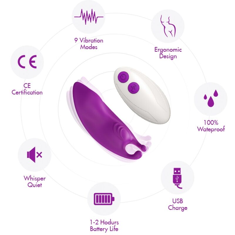 Armony - Honeybee Wearable Calças Vibrador G-Spot Controle Remoto Roxo