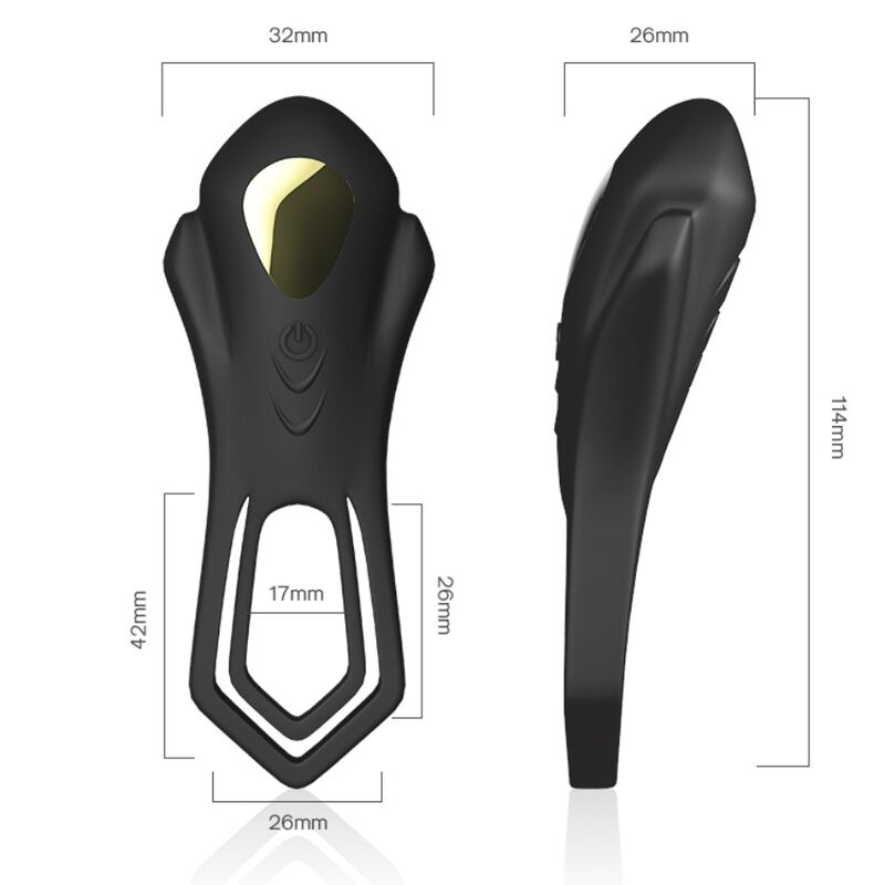 Armony - Vibrador Roadster Anel Duplo Controle Remoto Preto
