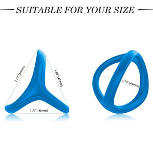 Armony - Anel Duplo Silicone Tresor Azul