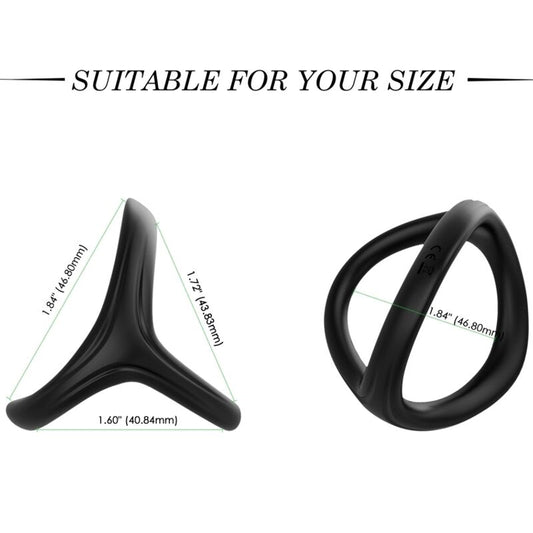 Armony - Anel de Silicone Duplo Tresor Preto