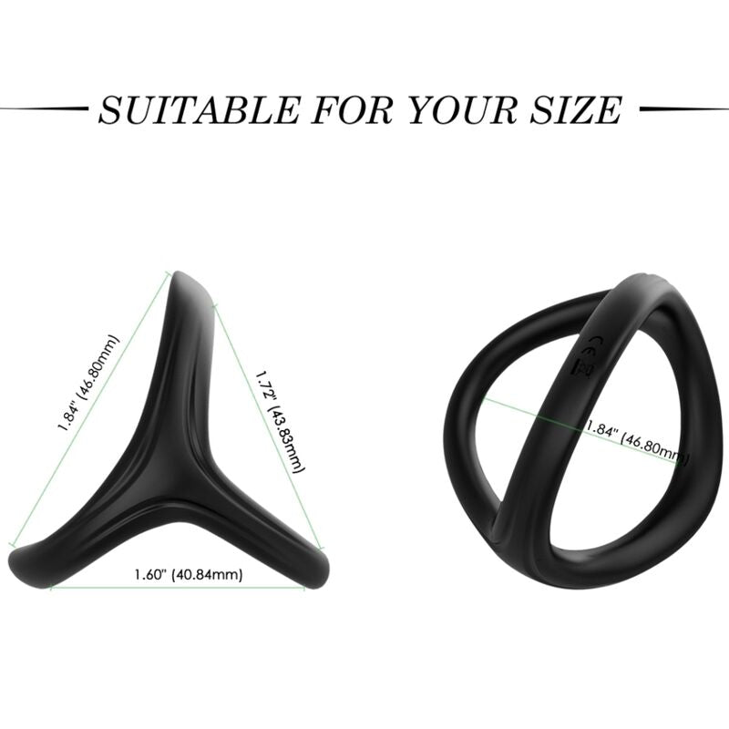 Armony - Anel de Silicone Duplo Tresor Preto