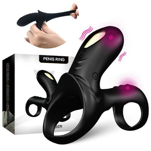 Armony - Anel Vibrador Duplo Ranger para Casais Preto
