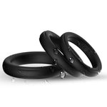 Armony - Anel Triplo de Silicone Preto