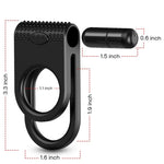 Armony - Anel Vibrador Duplo Twins para Casais Preto