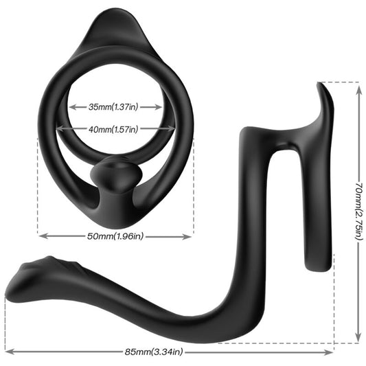 Armony - Anel Anal Duplo Tail Preto