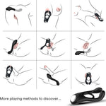 Armony - Anel Vibrador Duplo Veyron para Casais com Controle Remoto Preto