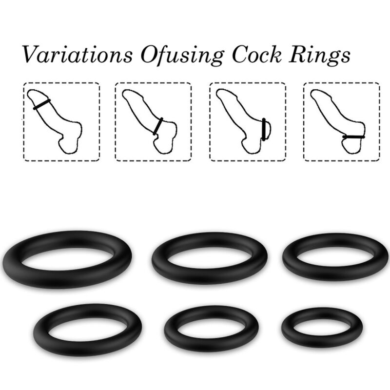 Armony - Anéis Silicone Preto