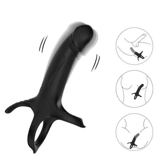 Armony - Dildo com Anel e Controle Remoto Vibrador Preto