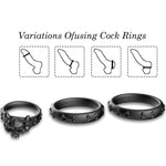 Armony - Anéis Calavera Silicone Preto