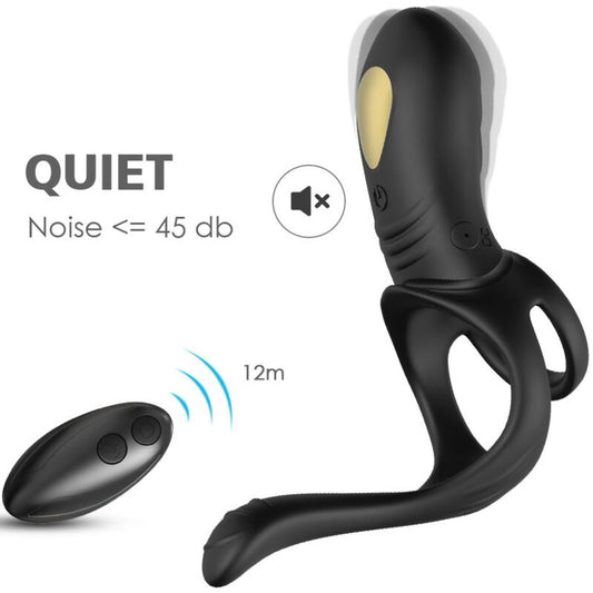 Armony - Joy Jumper Ring Vibrador para Casais e Plug Anal Controle Remoto Preto