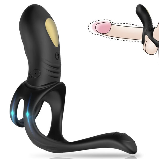 Armony - Joy Jumper Ring Vibrador para Casais e Plug Anal Controle Remoto Preto