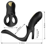 Armony - Joy Jumper Ring Vibrador para Casais e Plug Anal Controle Remoto Preto