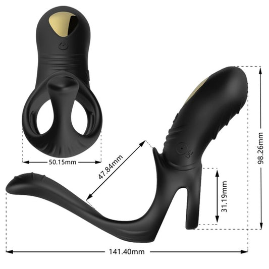 Armony - Joy Jumper Ring Vibrador para Casais e Plug Anal Preto