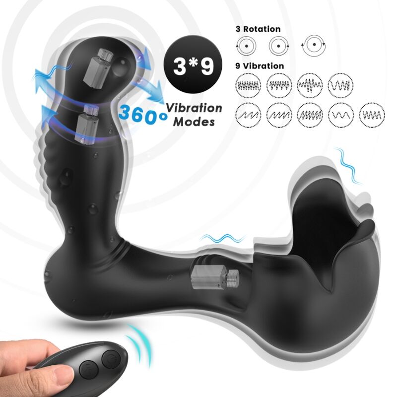 Armony - Vibrador Surround Anal e Estimulador Testiculos Controle Remoto Preto