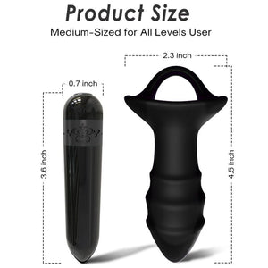 Armony - Vibrador de Dedo Kylin e Controle Remoto de Plug Anal Preto