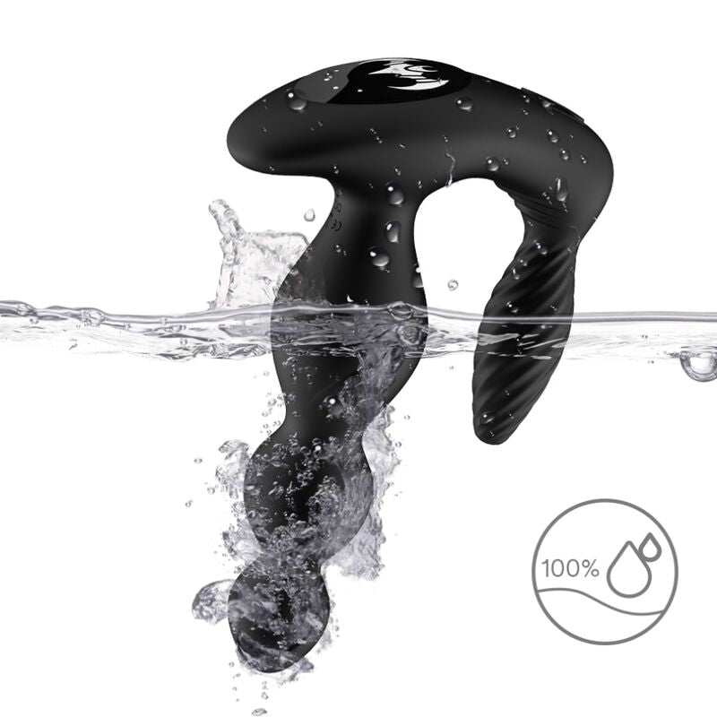 Armony - Vibrador e Estimulador Manfun Plug Anal Controle Remoto Preto