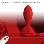 Armony - Vibrador Rosa e Plug Anal Pequeno Controle Remoto Vermelho