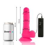 Vibrador flexible Diversia rosa 20.5 cm -o- 4.2 cm