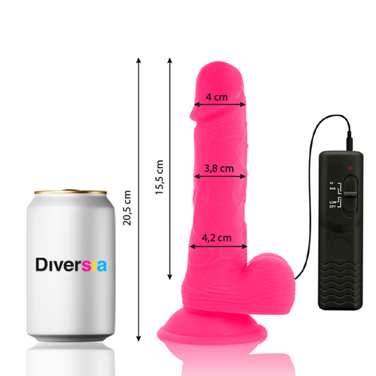 Vibrador flexible Diversia rosa 20.5 cm -o- 4.2 cm