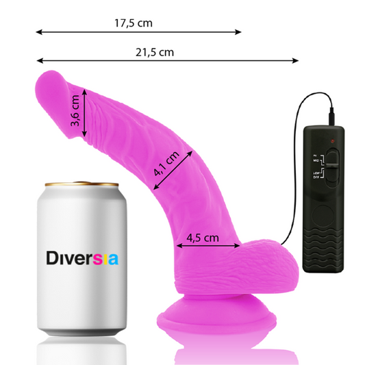 Diversia Vibrador Flexible Diversia Morado 21.5 Cm -o- 4.5 Cm