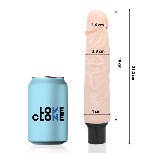 Loveclone Vibrador Autolubricante Finn 21.2 Cm -o- 3.8 Cm