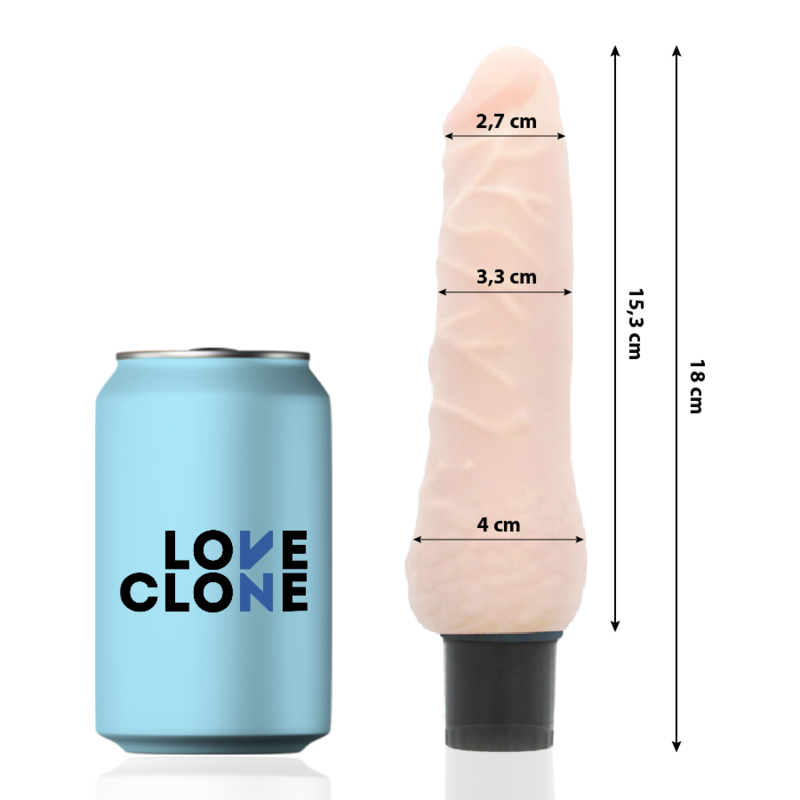 Loveclone Vibrador Auto Lubrificante Sven 18.5 Cm -o- 3.3 Cm