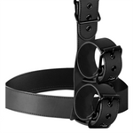 Fetish Submissive Bondage Conjunto de Restraint Corporal de Colar e Pulso