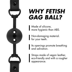 Fetish Submissive Bondage - Mordaça de Bola de Silicone Respirável