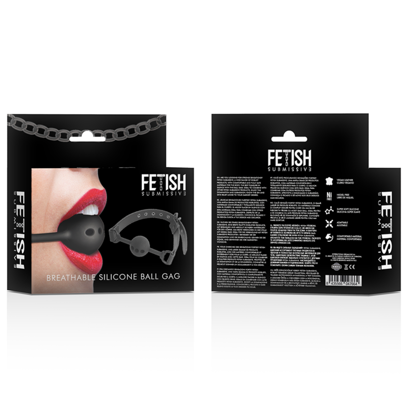 Fetish Submissive Bondage - Mordaça de Bola de Silicone Respirável