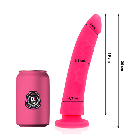 Delta Club -Toys Dildo Médico Rosa Silicone 20 cm -O- 4 cm