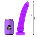 Delta Club - Juguetes Dildo lila de silicona médica 23 cm -O- 4,5 cm
