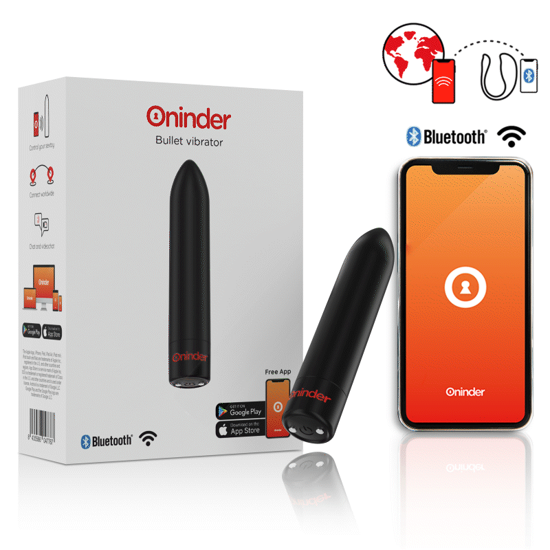 Oninder Berlin Bullet Vibrador Negro 9 Modos 8,5 X 2 Cm - Aplicación Gratuita