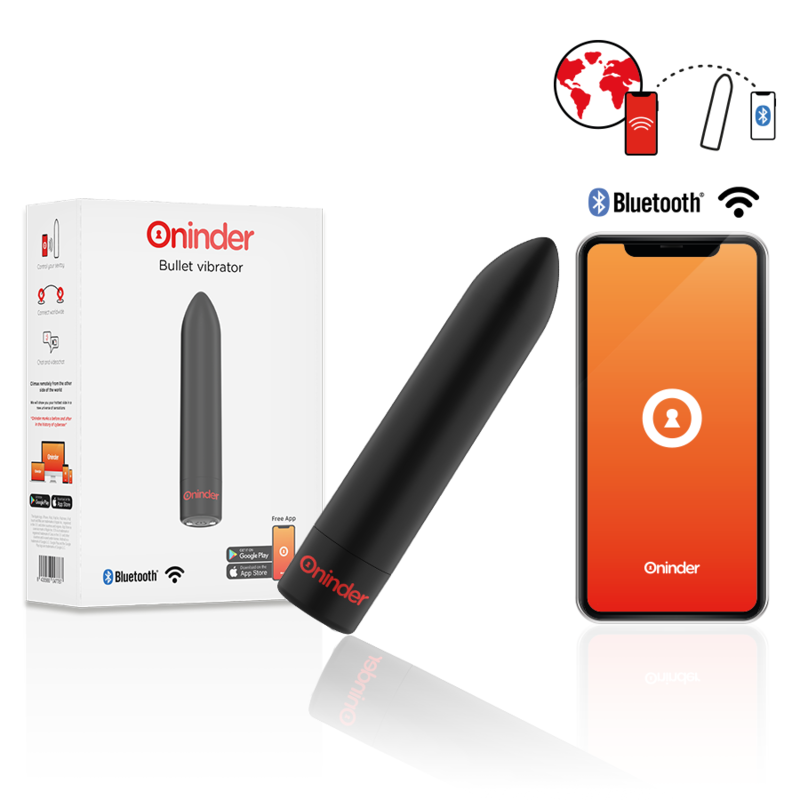 Oninder Berlin Bullet Vibrador Negro 9 Modos 8,5 X 2 Cm - Aplicación Gratuita