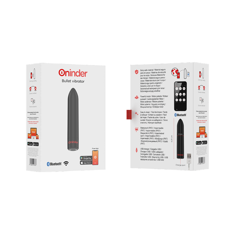 Oninder Berlin Bullet Vibrador Negro 9 Modos 8,5 X 2 Cm - Aplicación Gratuita