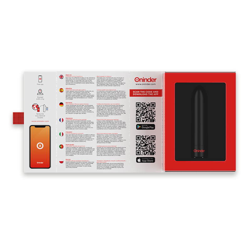 Oninder Berlin Bullet Vibrador Negro 9 Modos 8,5 X 2 Cm - Aplicación Gratuita