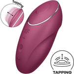 Satisfyer Tap & Climax 1 Vibrador Lay-on Vermelho