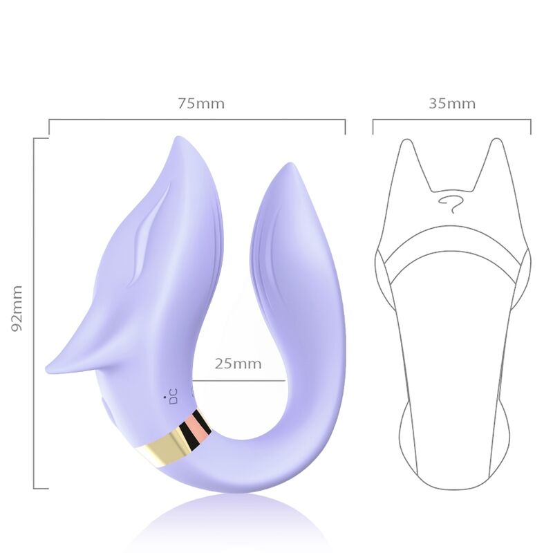 Armony - Vibrador Fox para Casais com Controle Remoto Roxo
