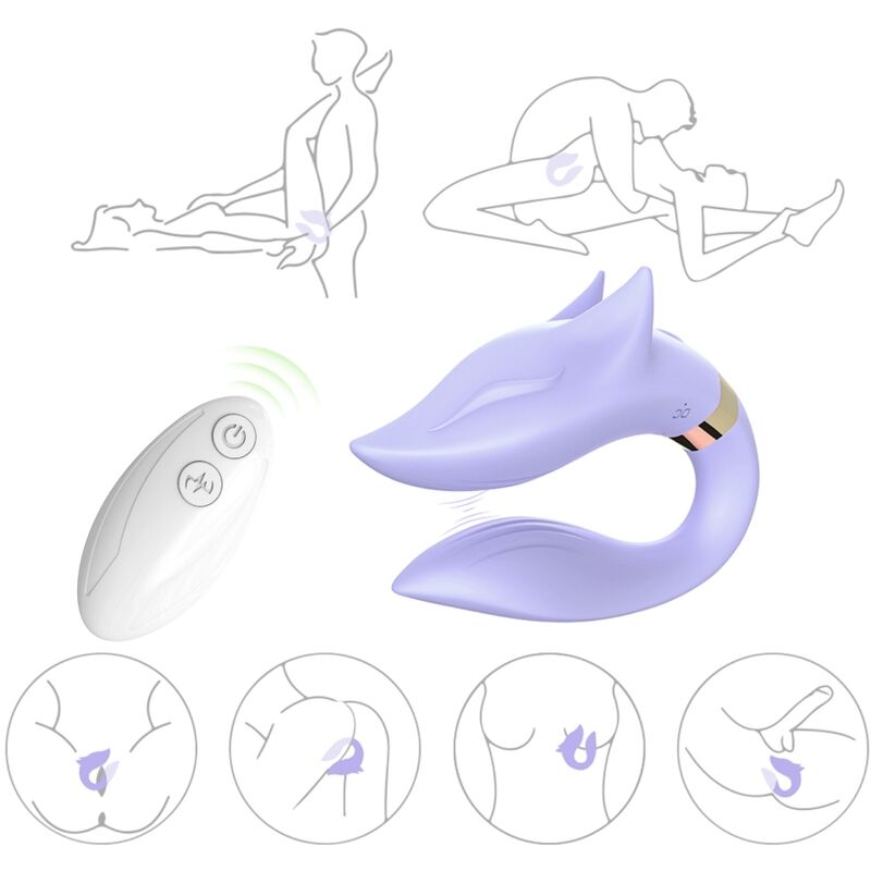 Armony - Vibrador Fox para Casais com Controle Remoto Roxo
