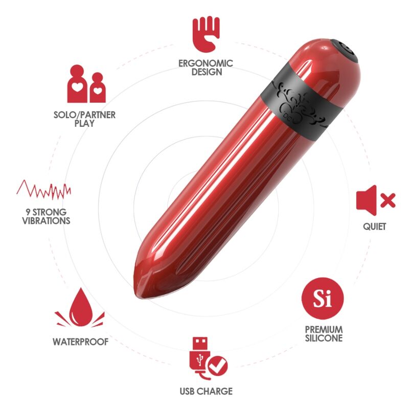 Armony - Foguete Vibrador Bala Controle Remoto Fúcsia