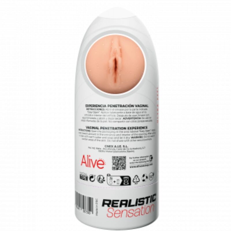 Alive - Flex Masturbador Masculino Vaginal Tamanho M