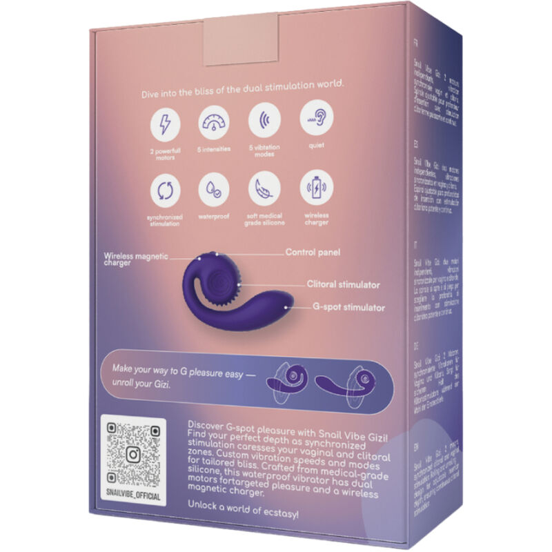 Snail Vibe Gizi Estimulador Duplo Roxo
