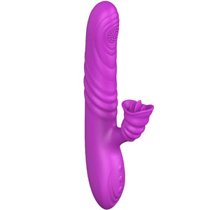 Armony - Vibrador Multifuno Angelia com Língua Estimulante Efeito Calor Violeta
