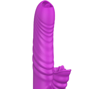 Armony - Angelia Vibrador Multifuno Língua Dupla Efeito de Calor Violeta