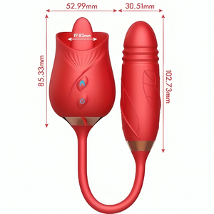 Armony - Vibrador de Flor Delight e Impulso com Língua Vermelha